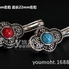藏式佛珠雅韵 22mm松石镶嵌计数器卡子与DIY魅力详解
